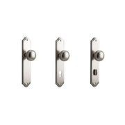 Iver Paddington Door Knob on Shouldered Backplate Satin Nickel - Customise to your needs gallery detail image