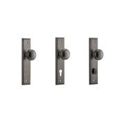 Iver Paddington Door Knob Stepped Backplate Distressed Nickel gallery detail image