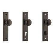 Iver Cambridge Door Knob on Stepped Backplate Signature Brass gallery detail image