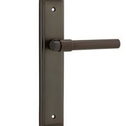 Iver Helsinki Door Lever on Stepped Backplate Signature Brass gallery detail image