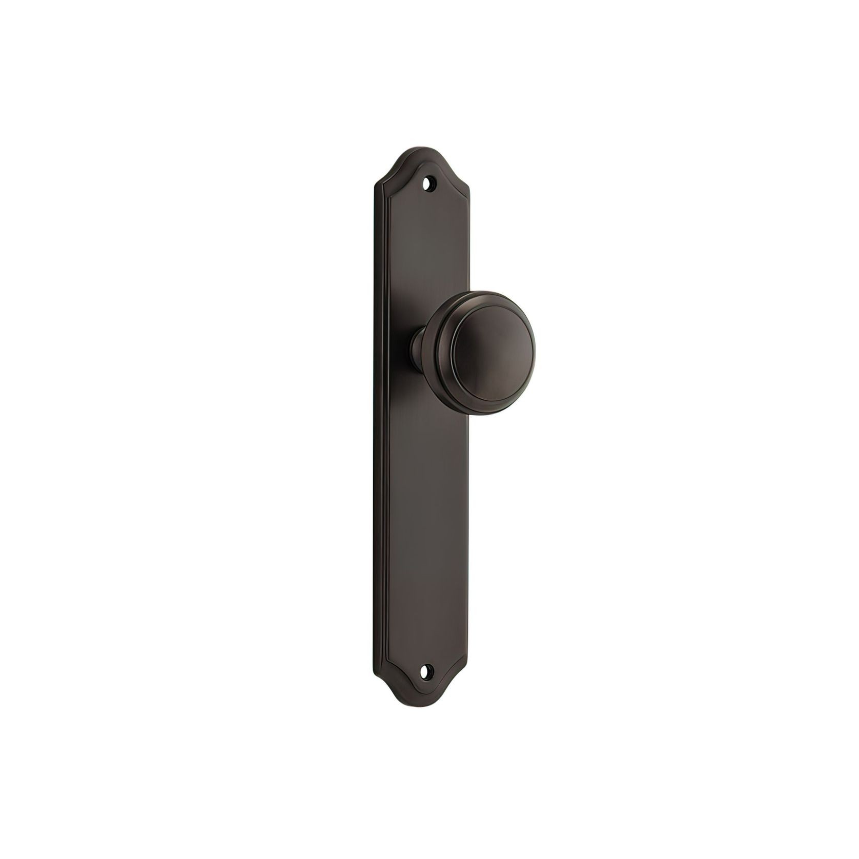 Iver Paddington Door Knob on Shouldered Backplate Signature Brass gallery detail image