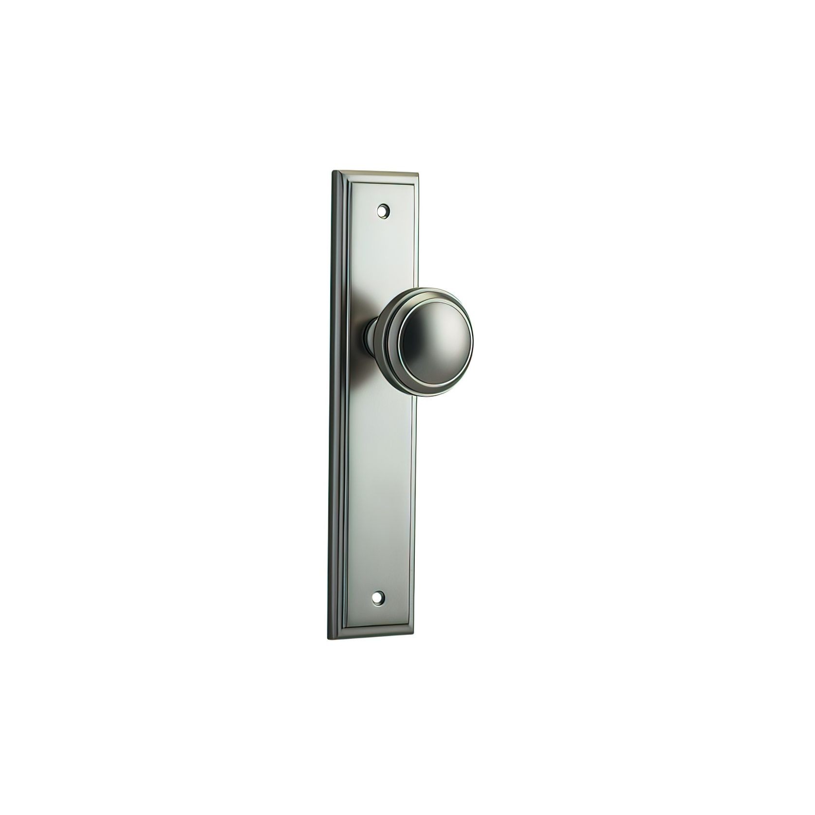 Iver Paddington Door Knob Stepped Backplate Satin Nickel - Customise to your needs gallery detail image