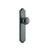 Iver Cambridge Door Knob on Shouldered Backplate Distressed Nickel gallery detail image