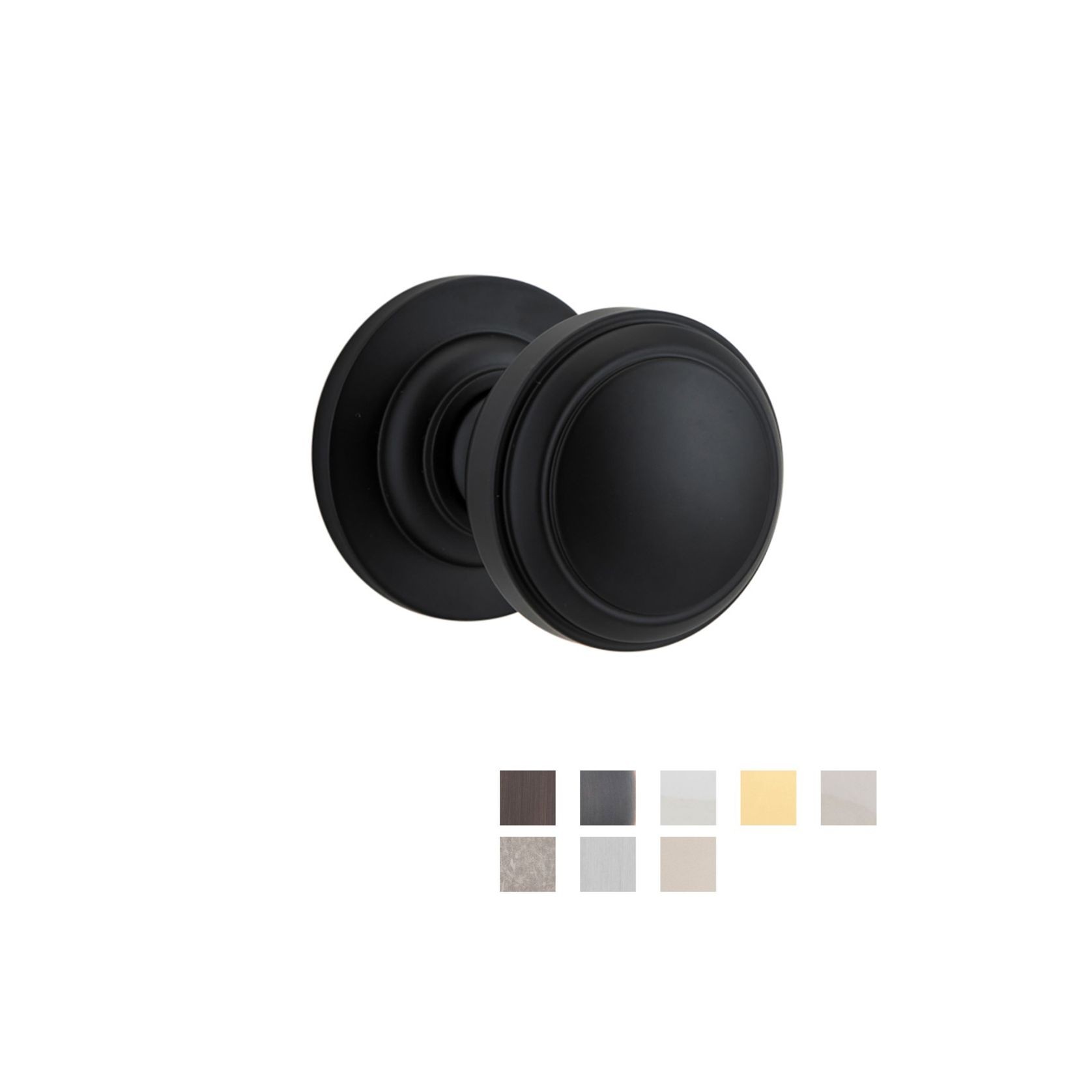 Iver Paddington Door Knob on Round Rose Passage gallery detail image