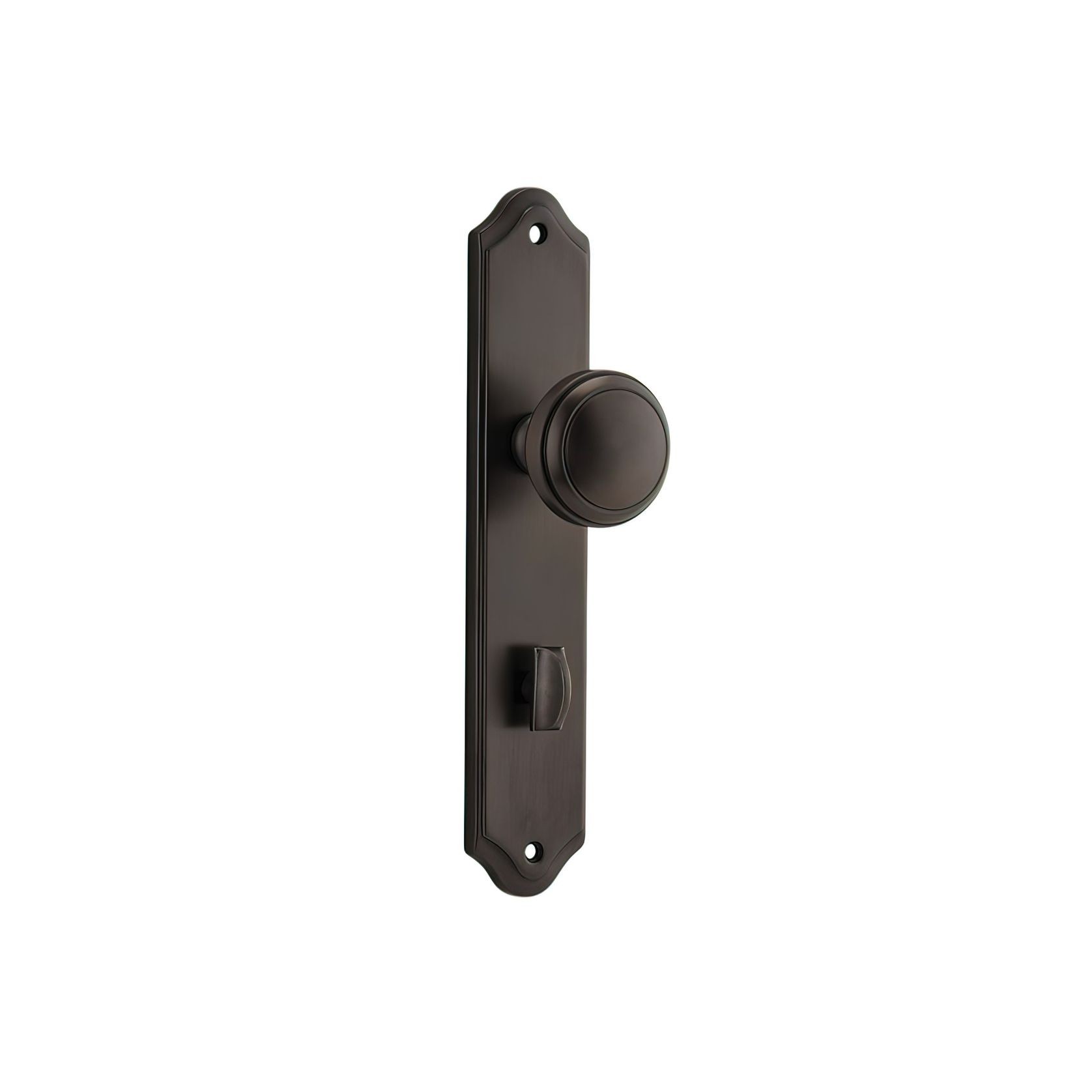 Iver Paddington Door Knob on Shouldered Backplate Signature Brass gallery detail image
