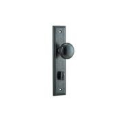 Iver Paddington Door Knob Stepped Backplate Distressed Nickel gallery detail image