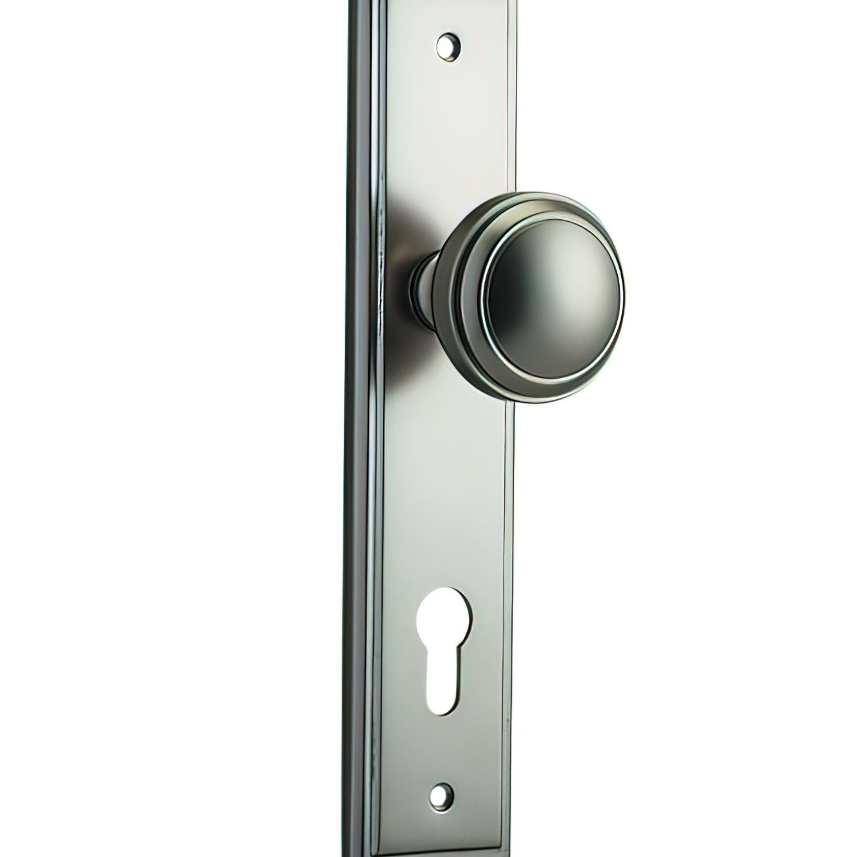 Iver Paddington Door Knob Stepped Backplate Satin Nickel - Customise to your needs gallery detail image