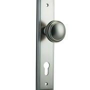 Iver Paddington Door Knob Stepped Backplate Satin Nickel - Customise to your needs gallery detail image