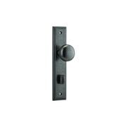 Iver Cambridge Door Knob on Stepped Backplate Distressed Nickel gallery detail image