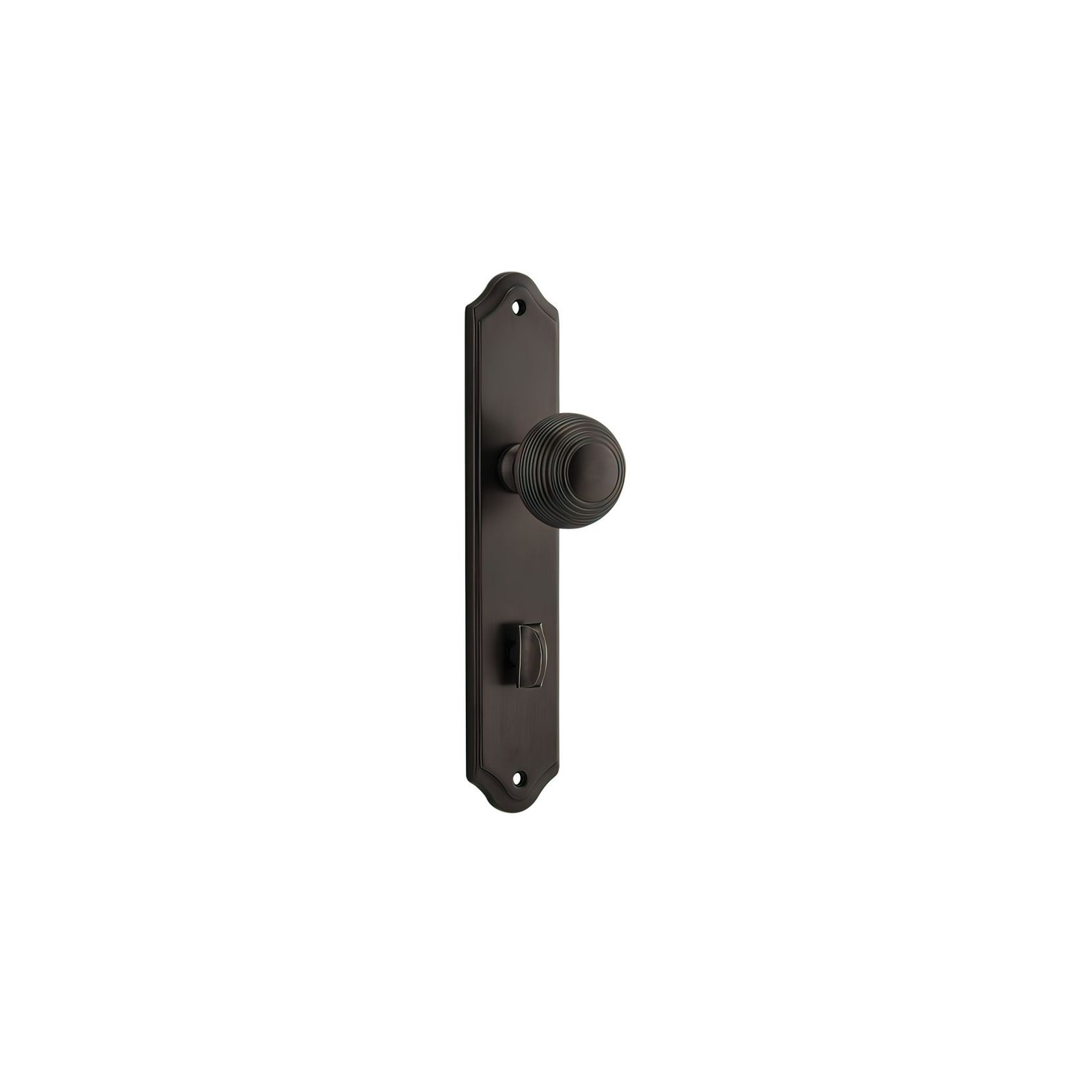 Iver Guildford Door Knob on Shouldered Backplate Signature Brass gallery detail image