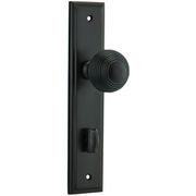 Iver Guildford Door Knob on Stepped Backplate Signature Brass gallery detail image