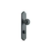 Iver Guildford Door Knob on Shouldered Backplate Distressed Nickel gallery detail image