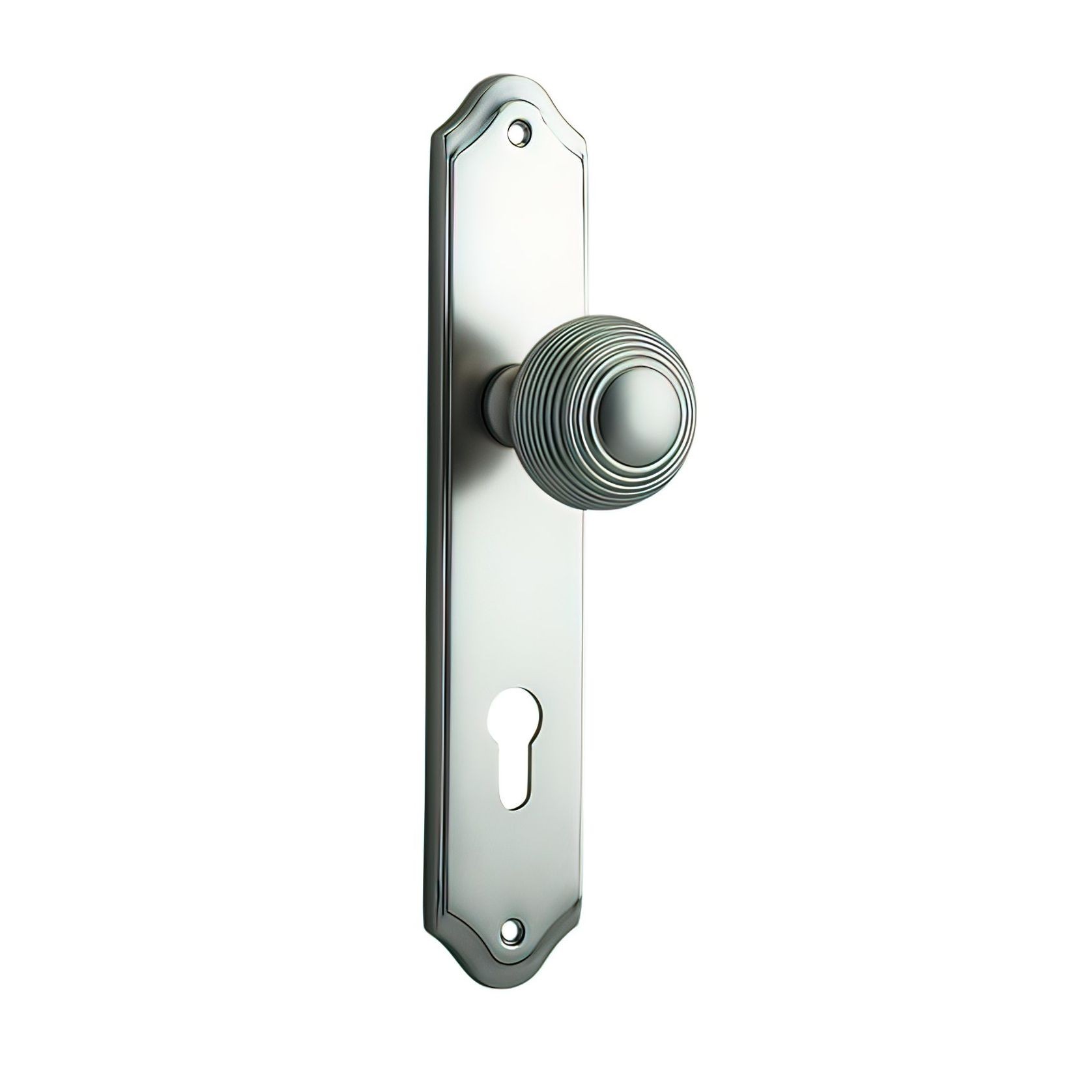Iver Guildford Door Knob on Shouldered Backplate Satin Nickel - Customise to your needs gallery detail image