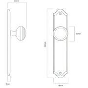 Iver Paddington Door Knob on Shouldered Backplate Distressed Nickel gallery detail image