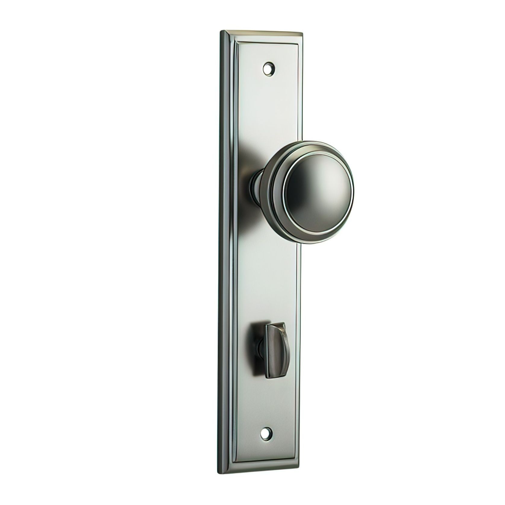 Iver Paddington Door Knob Stepped Backplate Satin Nickel - Customise to your needs gallery detail image