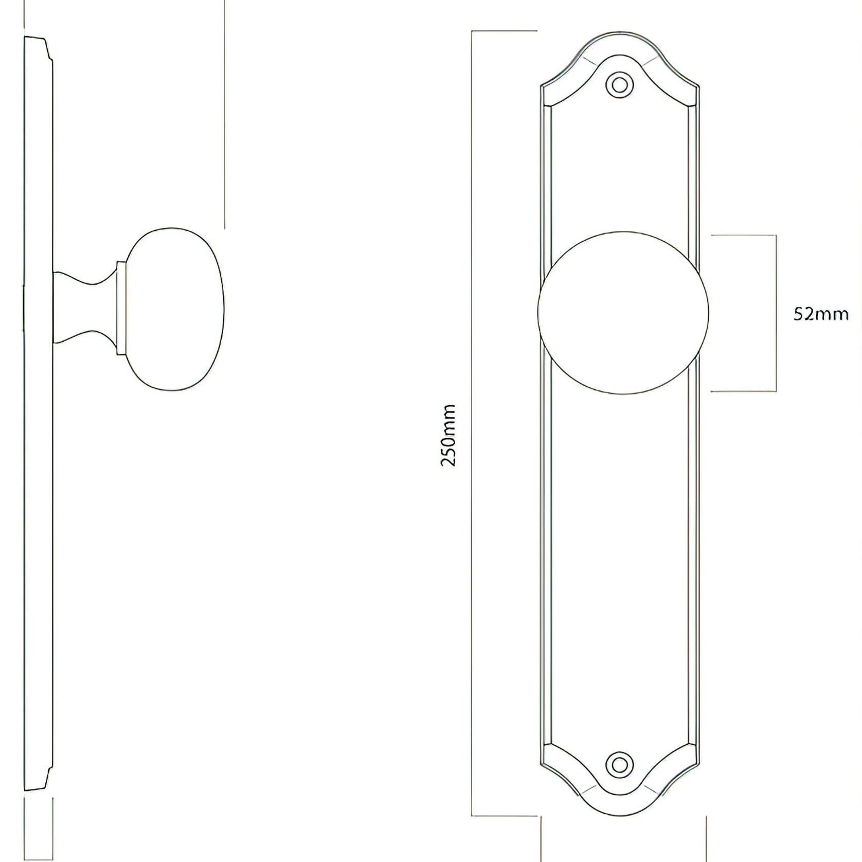 Iver Cambridge Door Knob on Shouldered Backplate Satin Nickel - Customise to your needs gallery detail image