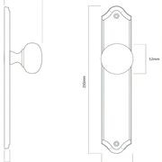 Iver Cambridge Door Knob on Shouldered Backplate Satin Nickel - Customise to your needs gallery detail image
