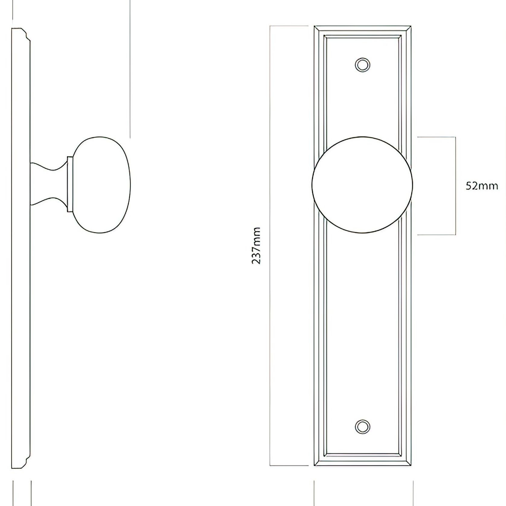 Iver Cambridge Door Knob on Stepped Backplate Signature Brass gallery detail image