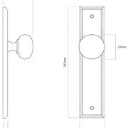 Iver Cambridge Door Knob on Stepped Backplate Signature Brass gallery detail image