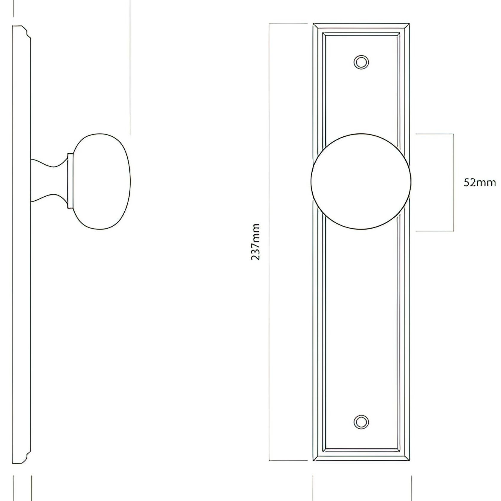 Iver Cambridge Door Knob on Stepped Backplate Satin Nickel - Customise to your needs gallery detail image
