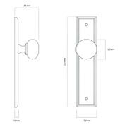 Iver Cambridge Door Knob on Stepped Backplate Satin Nickel - Customise to your needs gallery detail image