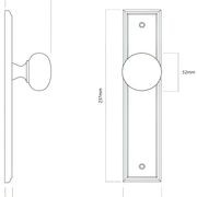 Iver Cambridge Door Knob on Stepped Backplate Satin Nickel - Customise to your needs gallery detail image