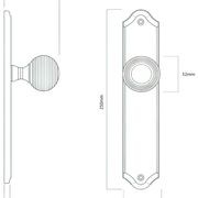 Iver Guildford Door Knob on Shouldered Backplate Distressed Nickel gallery detail image