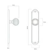 Iver Guildford Door Knob on Shouldered Backplate Distressed Nickel gallery detail image