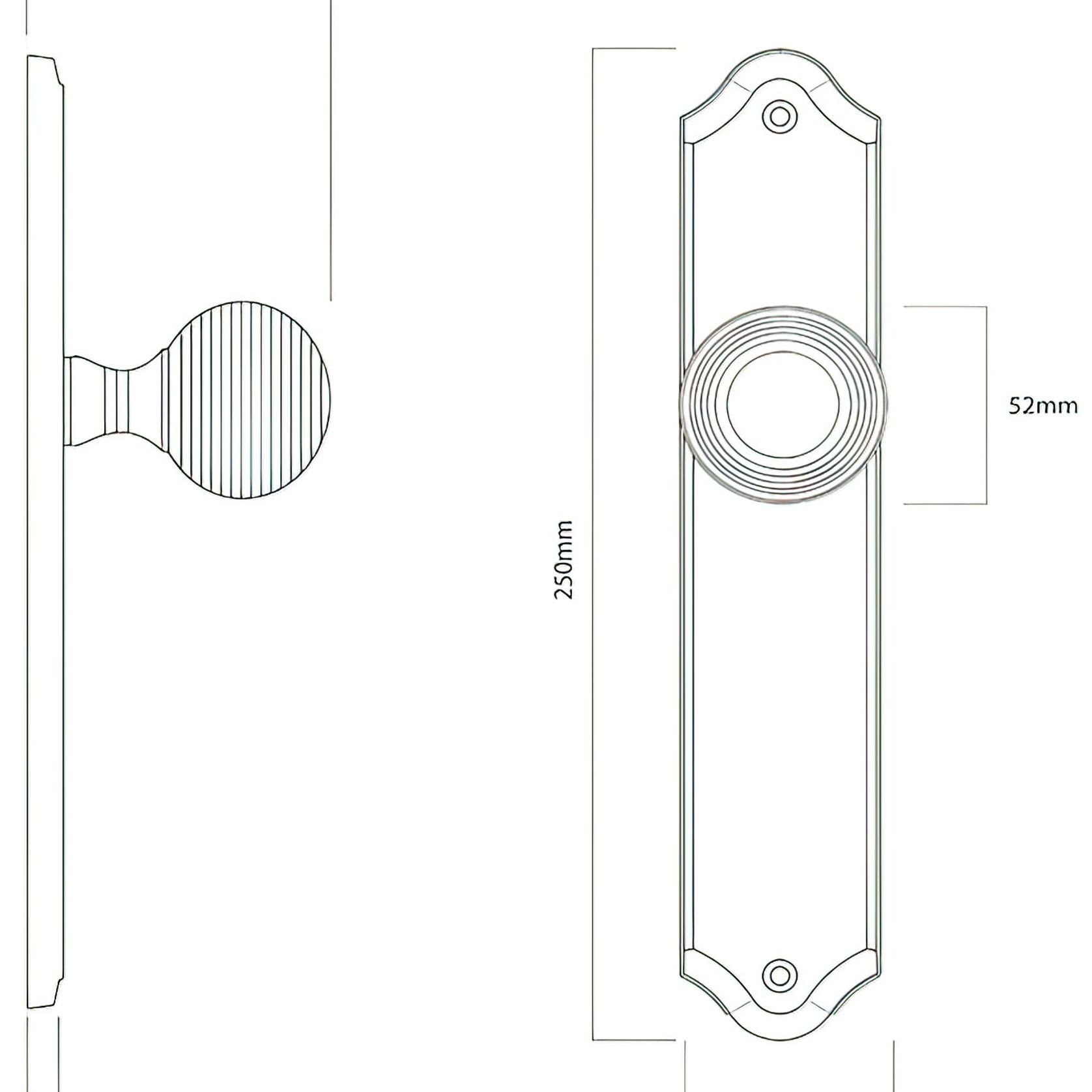 Iver Guildford Door Knob on Shouldered Backplate Satin Nickel - Customise to your needs gallery detail image