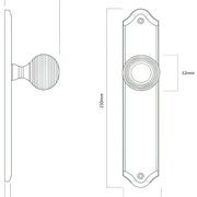Iver Guildford Door Knob on Shouldered Backplate Satin Nickel - Customise to your needs gallery detail image