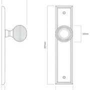 Iver Guildford Door Knob on Stepped Backplate Signature Brass gallery detail image