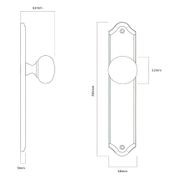 Iver Cambridge Door Knob on Shouldered Backplate Distressed Nickel gallery detail image