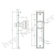 Iver Paddington Door Knob Stepped Backplate Satin Nickel - Customise to your needs gallery detail image