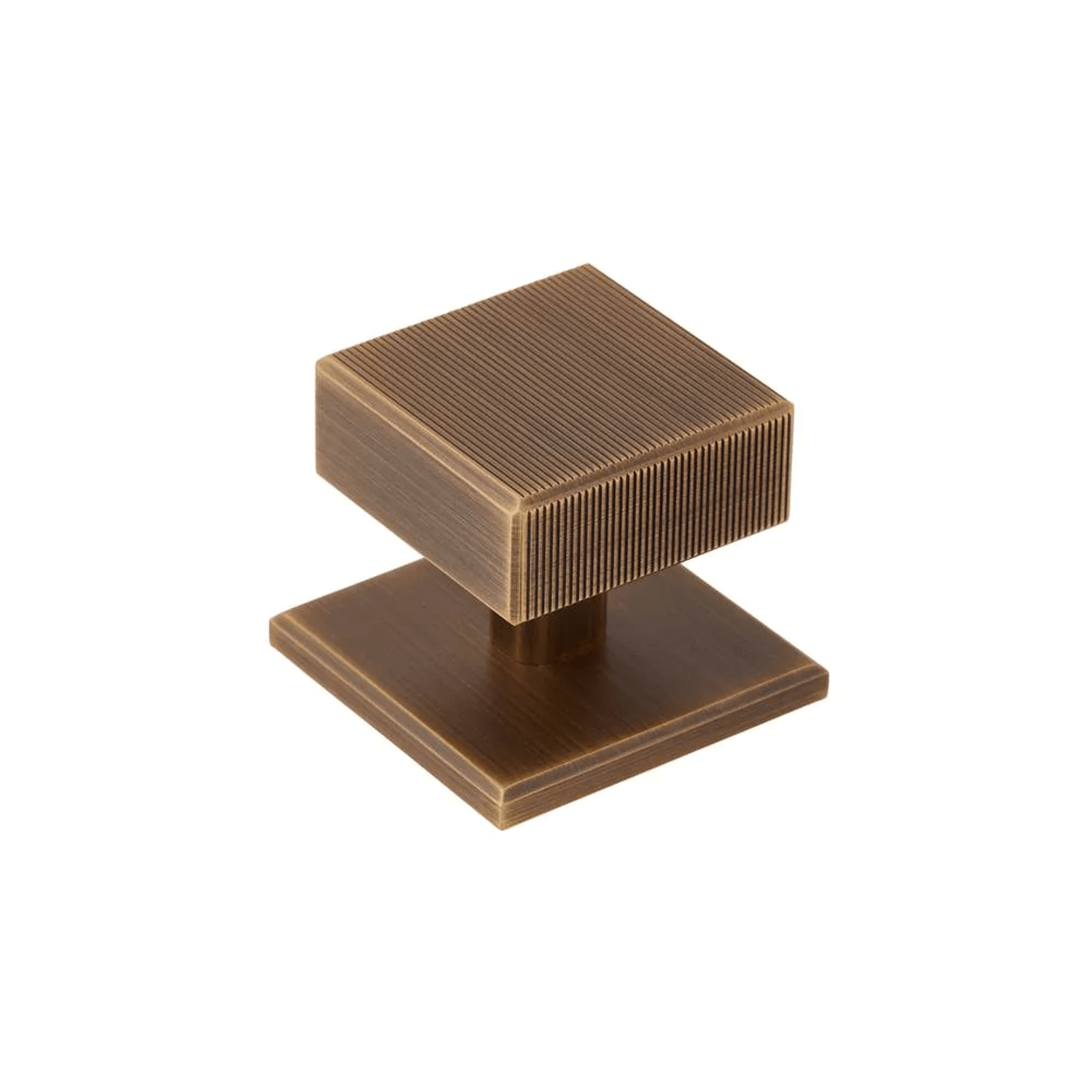 Armac Martin - Digbeth Square Cabinet Knob with Plate gallery detail image