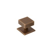 Armac Martin - Digbeth Square Cabinet Knob with Plate gallery detail image