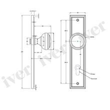 Iver Paddington Door Knob Stepped Backplate Latch Chrome Plated 11838 - Customise to your needs gallery detail image