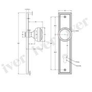 Iver Paddington Door Knob Stepped Backplate Latch Chrome Plated 11838 - Customise to your needs gallery detail image