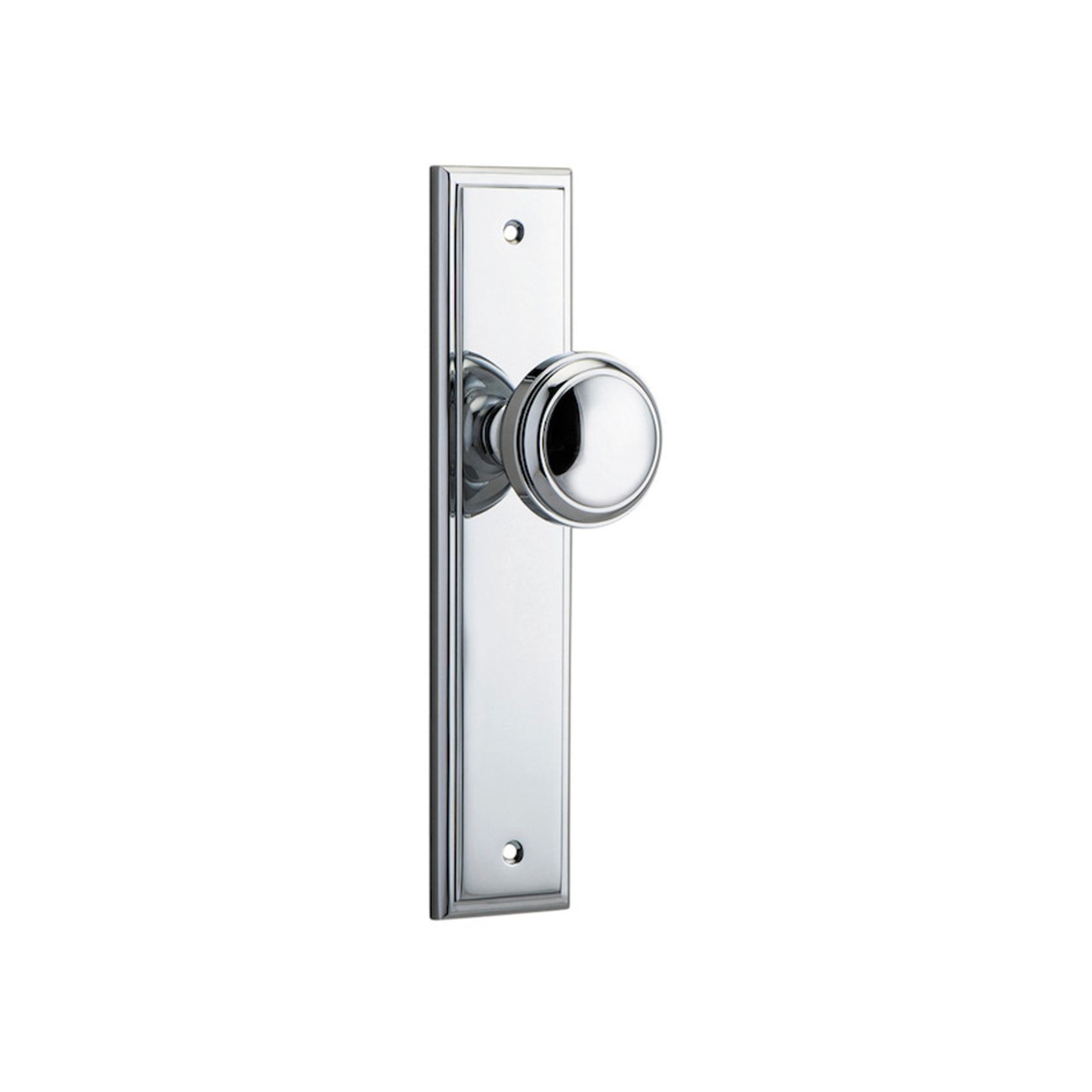 Iver Paddington Door Knob Stepped Backplate Latch Chrome Plated 11838 - Customise to your needs gallery detail image