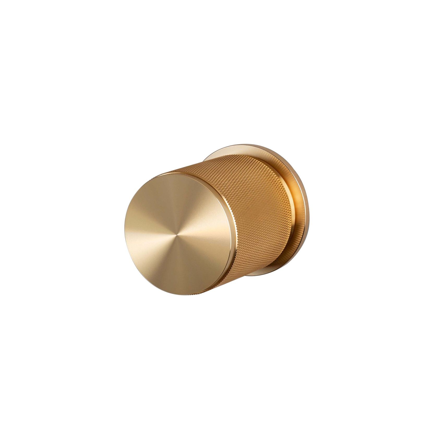 Buster and Punch Cross-Knurl Door Knob on Round Rose gallery detail image