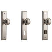 Iver Paddington Door Knob Stepped Backplate Satin Nickel - Customise to your needs gallery detail image