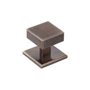 Armac Martin - Digbeth Square Cabinet Knob with Plate gallery detail image