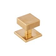Armac Martin - Digbeth Square Cabinet Knob with Plate gallery detail image