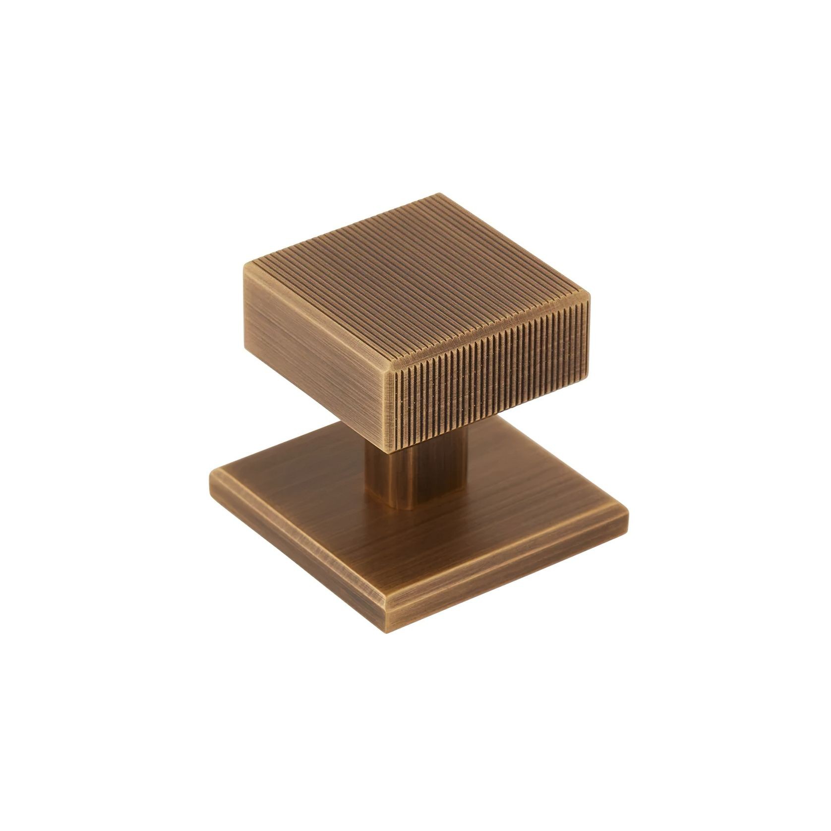 Armac Martin - Digbeth Square Cabinet Knob with Plate gallery detail image