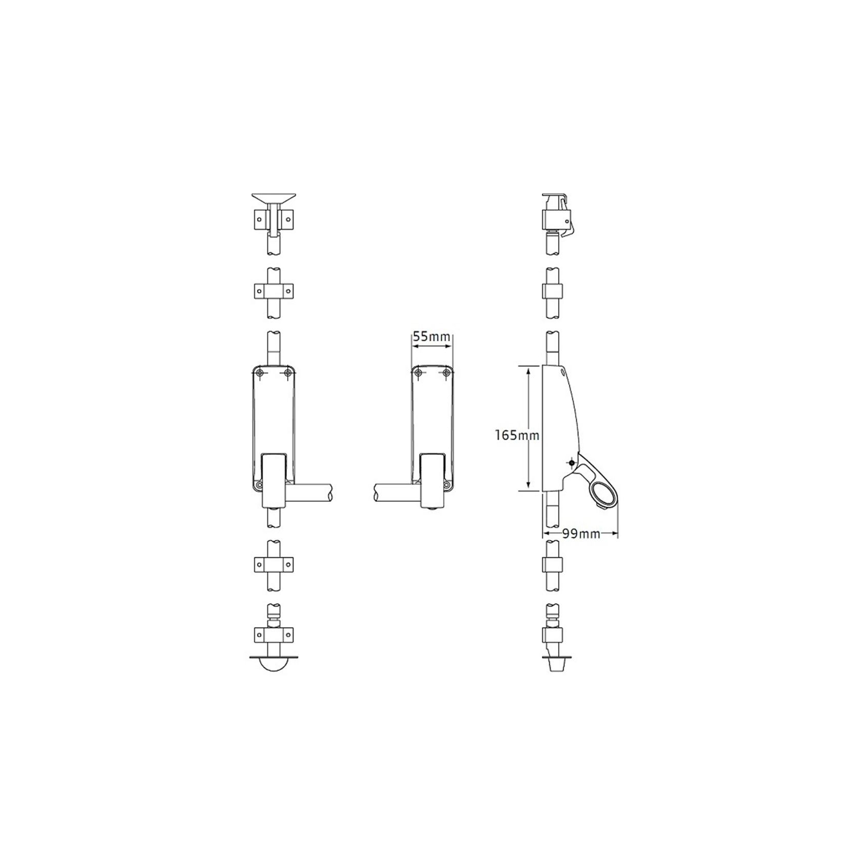 Briton Panic Bar Pack with Outside Knob LPED001 gallery detail image