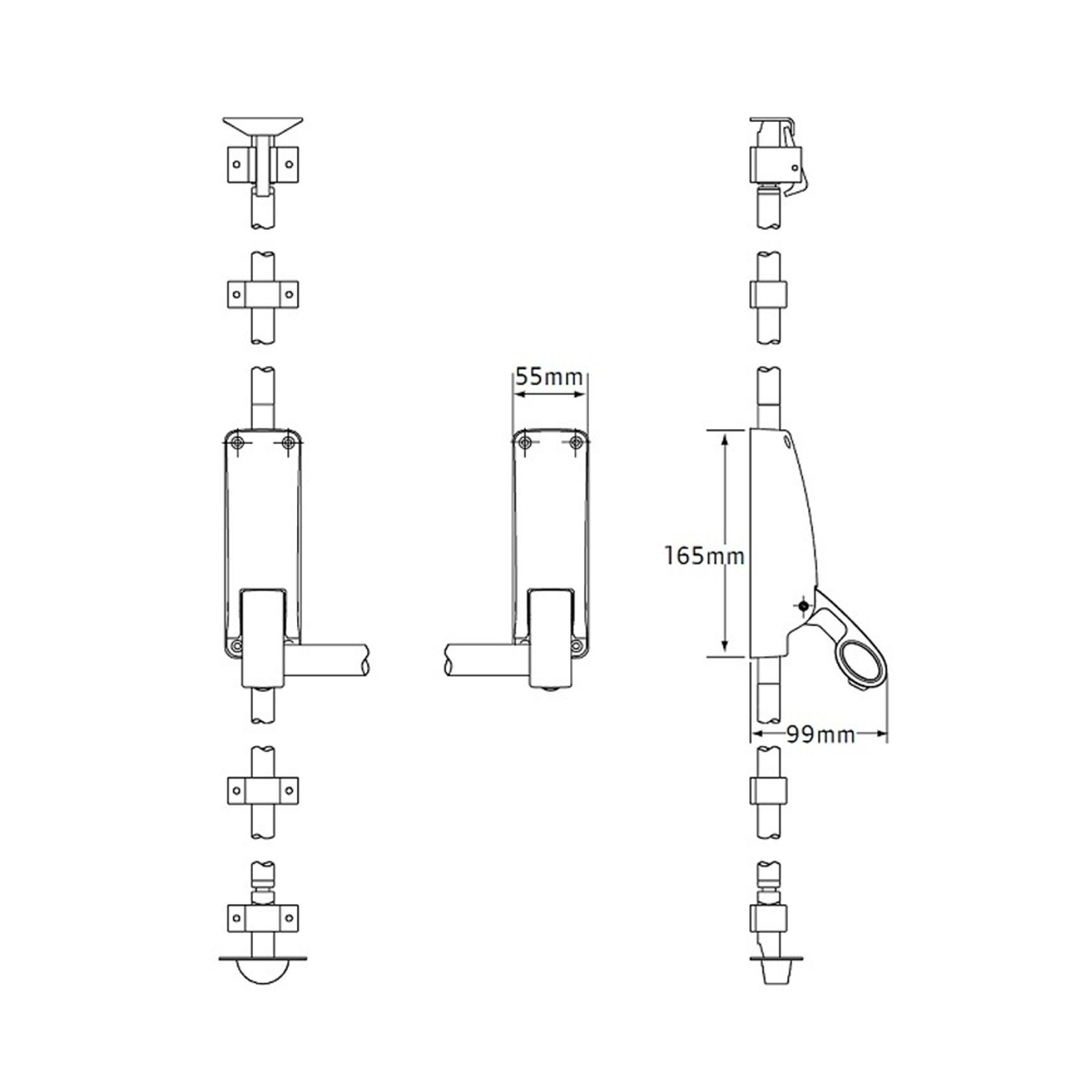 Briton Panic Bar Pack with Outside Knob LPED001 gallery detail image