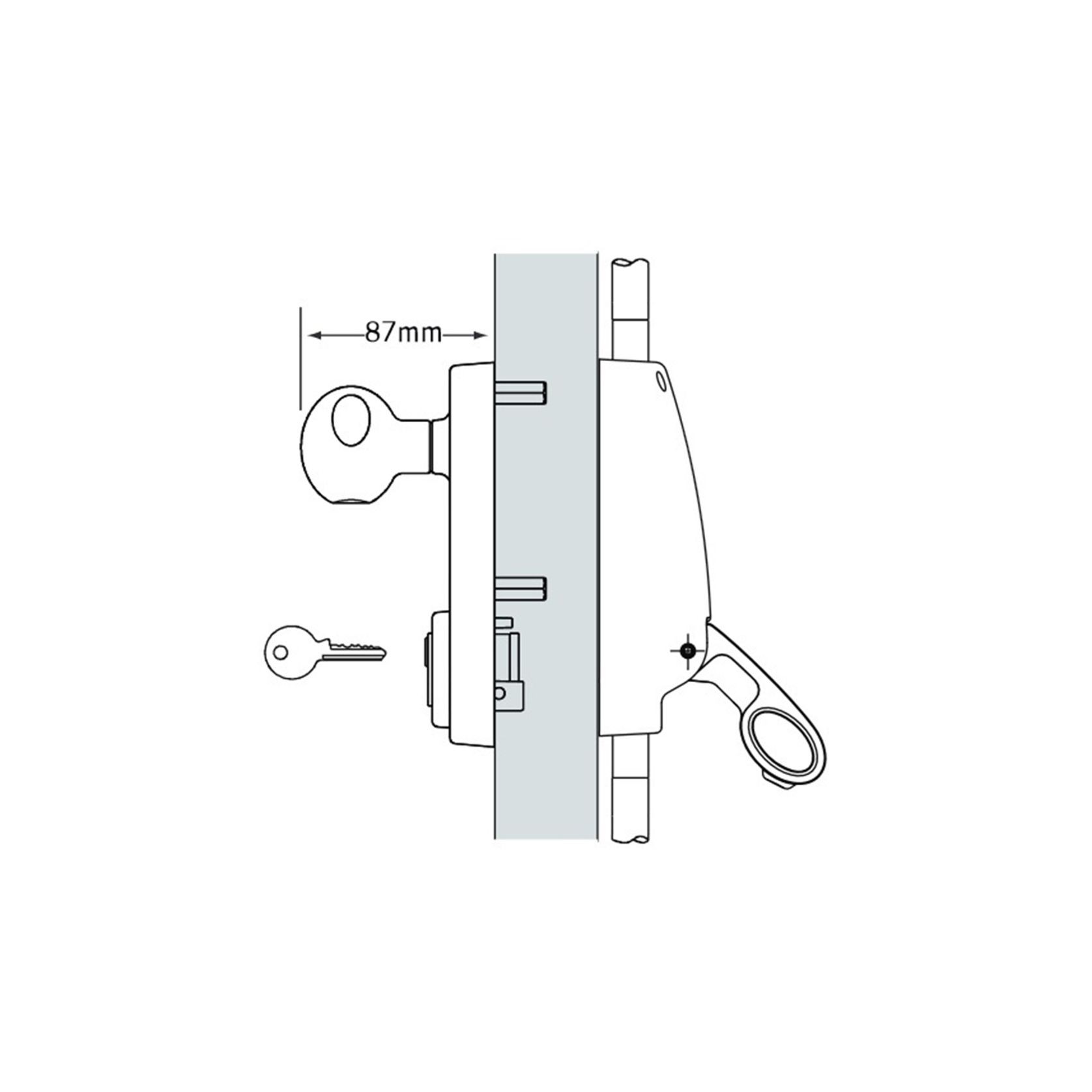 Briton Panic Bar Pack DBL Door Selector Knob LPED007 gallery detail image