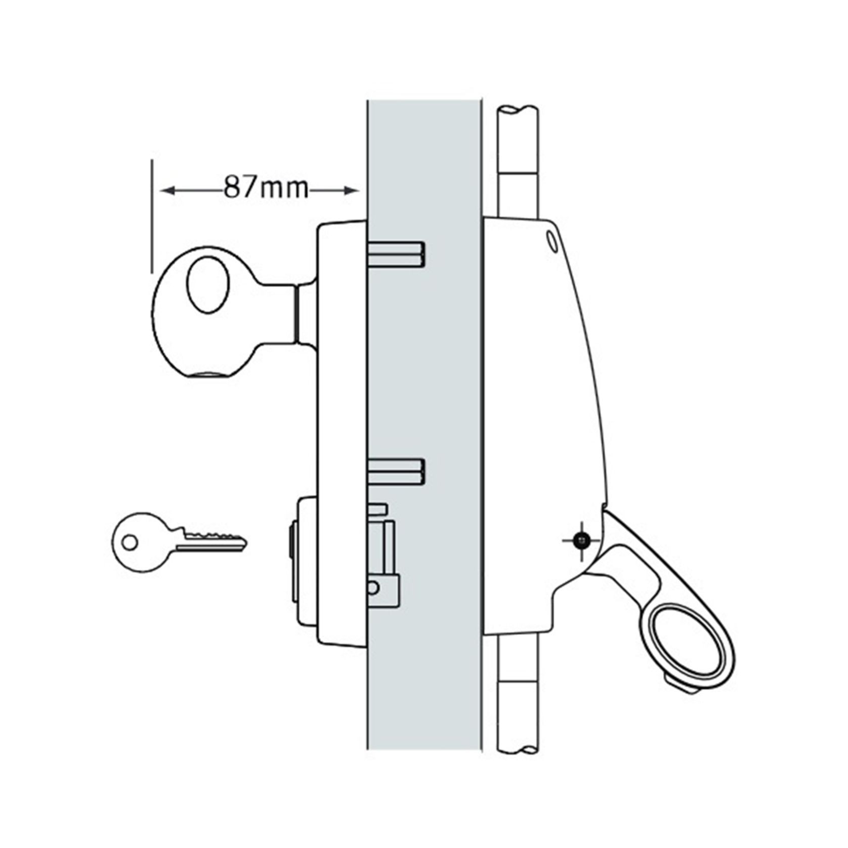 Briton Panic Bar Pack DBL Door Selector Knob LPED007 gallery detail image