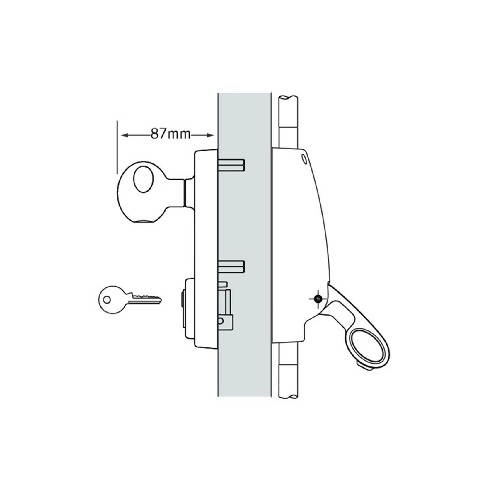 Briton Door Lock Pack Panic Latch Knob LPED009 gallery detail image