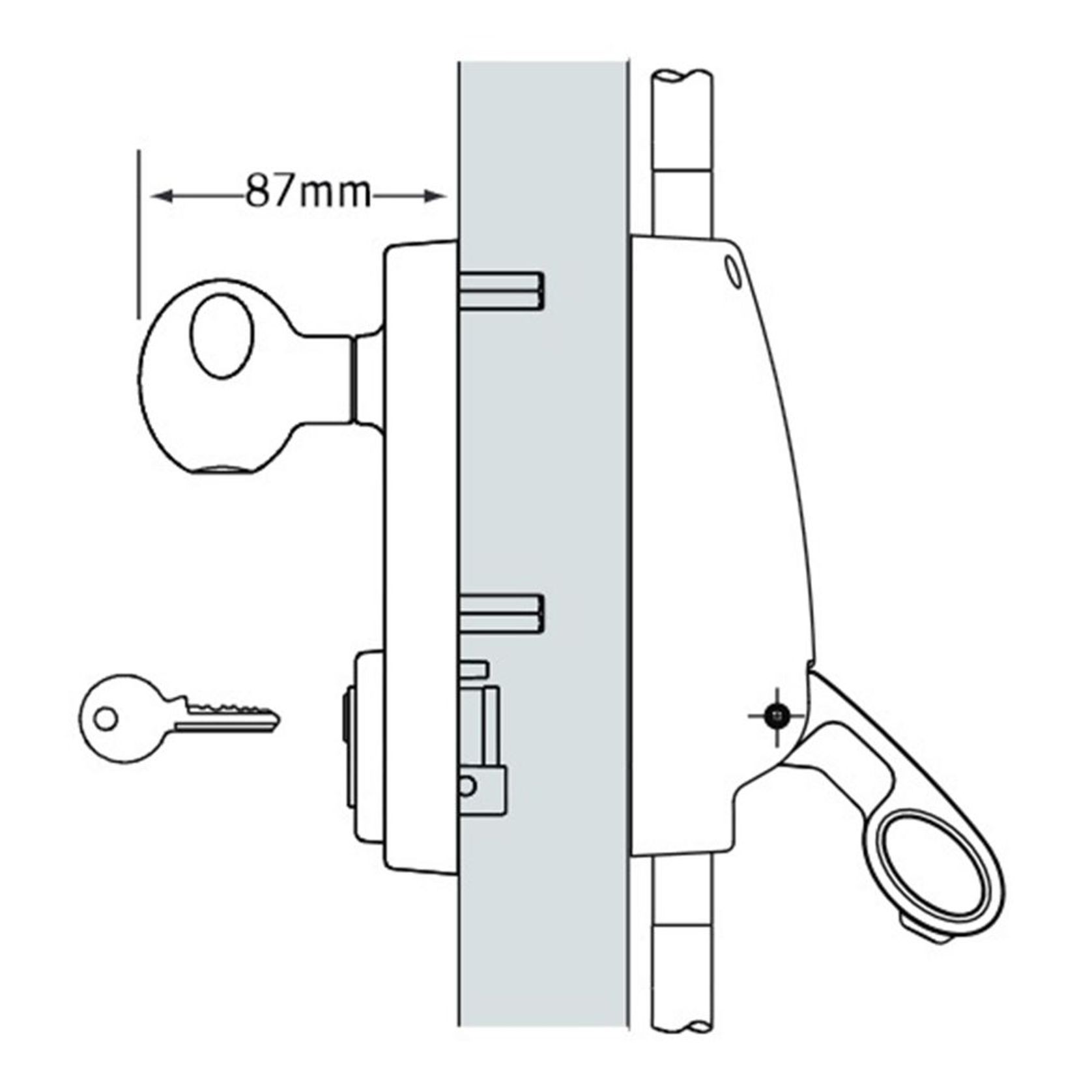 Briton Door Lock Pack Panic Latch Knob LPED009 gallery detail image
