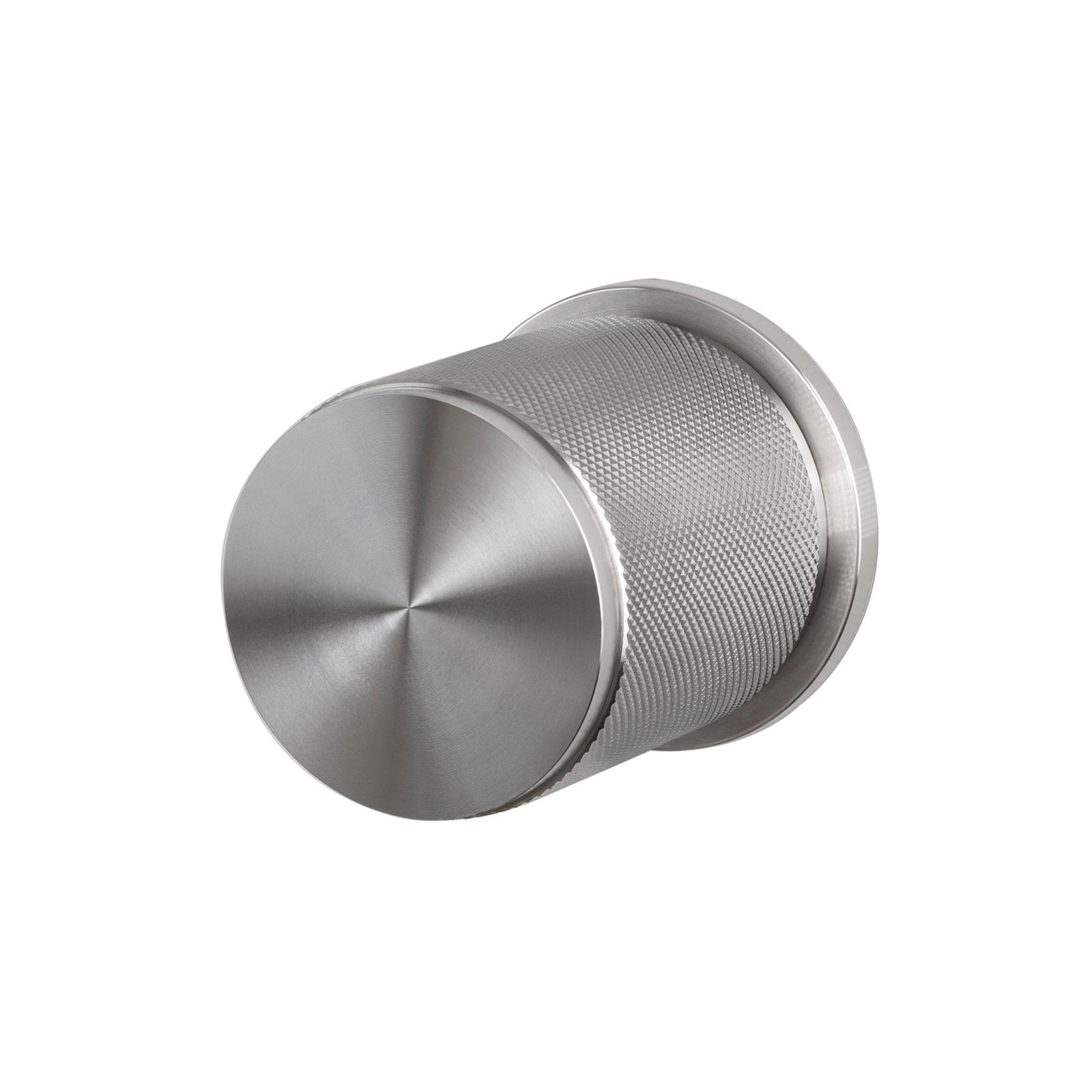 Buster and Punch Cross-Knurl Door Knob on Round Rose gallery detail image